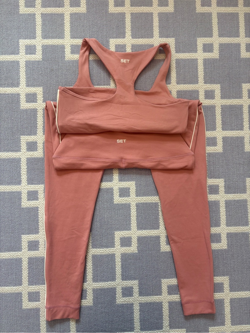 SET Active Rosewood Racerback Sports Bra & High-Waist Leggings